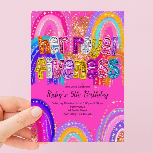 Invitation d'anniversaire de Sa Royale Cinquième (Créateur téléchargé)