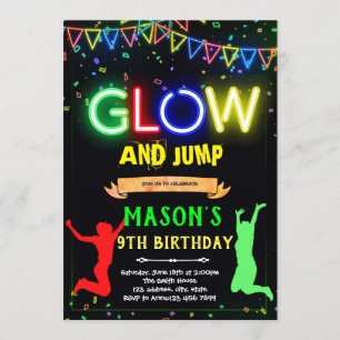 Invitation d'anniversaire de saut de vitesse