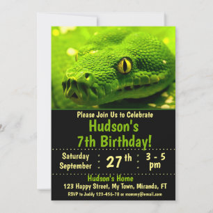Invitation d'anniversaire de serpent