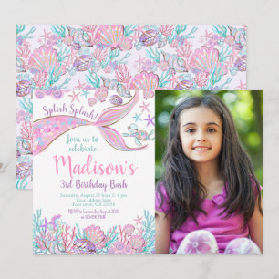 Invitation d'anniversaire de Sirène