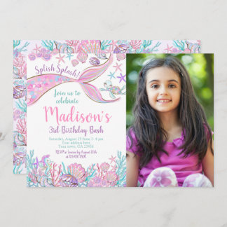 Invitation d'anniversaire de Sirène