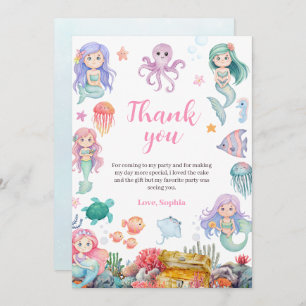 Invitation d'anniversaire de sirène, sous la sirèn