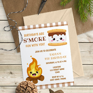 Invitation d'anniversaire de Smores
