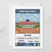 Invitation d'anniversaire de softball