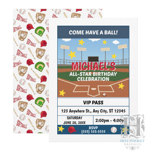 Invitation d'anniversaire de softball