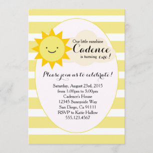 Invitation d'anniversaire de soleil