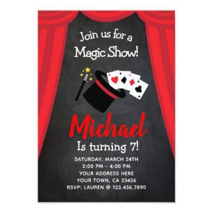 Invitations Faire Part Cartes Anniversaire Magicien Zazzle Fr