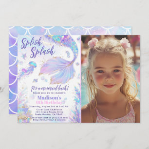 Invitation d'anniversaire de Splish Splash Mermaid