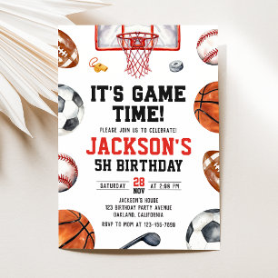 Invitation d'anniversaire de sport