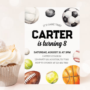 Invitation d'anniversaire de sport