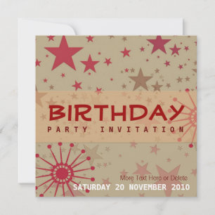 Invitation d'anniversaire de Star Spacey