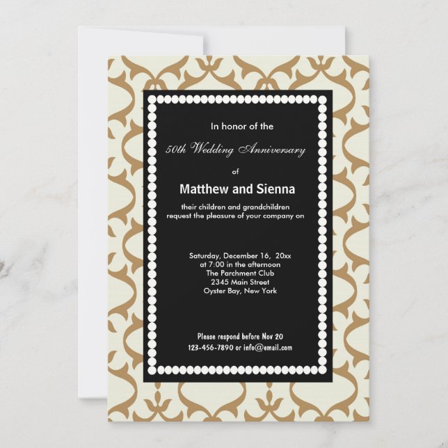 Invitation d'anniversaire de style campagnard fran (Devant)