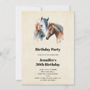 Invitation d'anniversaire de style occidental boho