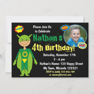 Invitation d'anniversaire de super-héros
