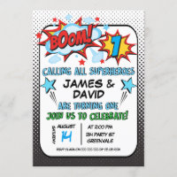 Invitation d'anniversaire de super héros de