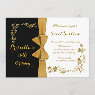 Invitation d'anniversaire de sweet sixteen, 16ème,