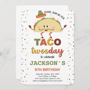 Invitation d'anniversaire de Taco