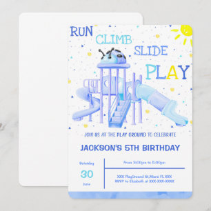 Invitation d'anniversaire de terrain de jeu