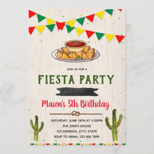 Invitation d'anniversaire de thème de fiesta