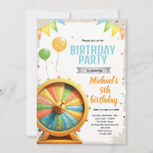 Invitation d'anniversaire de tour de Roue de la Fo