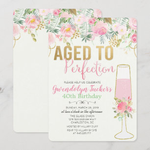 INVITATION D'ANNIVERSAIRE DE TOUT ÂGE - Vieilli à