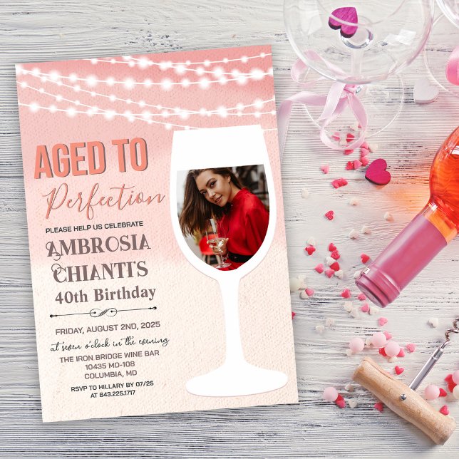 INVITATION D'ANNIVERSAIRE DE TOUT ÂGE - Vieilli à  (Créateur téléchargé)