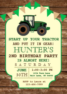 Invitations Faire Part Tracteur Zazzle Fr