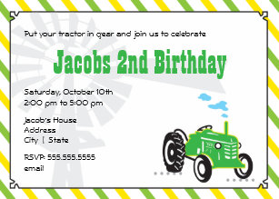 Invitations Faire Part Cartes Agriculteur Tracteur Zazzle Fr