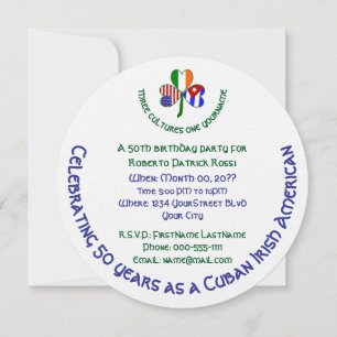 Invitation d'anniversaire de trèfle américano-irla