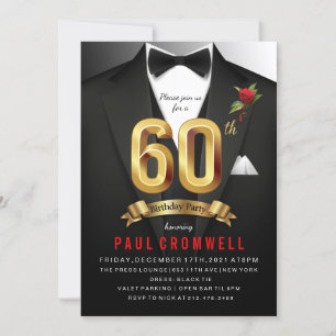 Invitation d'anniversaire de Tuxedo