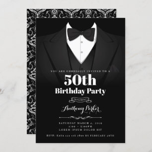 Invitation d'anniversaire de Tuxedo