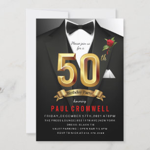 Invitation d'anniversaire de Tuxedo