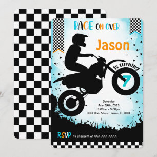 Invitation d'anniversaire de vélo modifiable