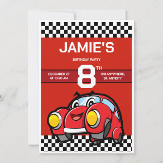 invitation d'anniversaire de voiture