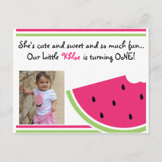 Invitation d'anniversaire de Watermelon