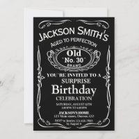 Invitation d'anniversaire de Whiskey Surprise invi