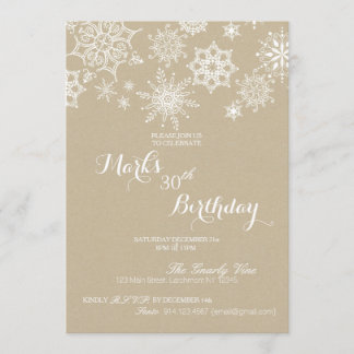 Invitation d'anniversaire de Winter Wonderland Sno