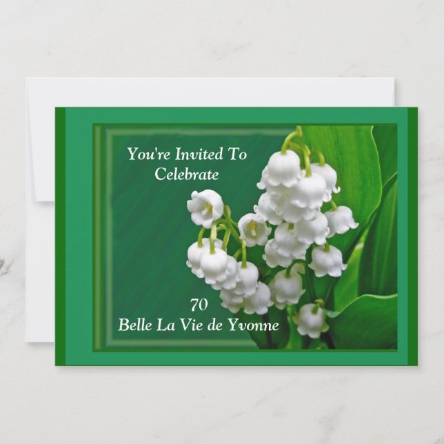 Invitation d'anniversaire de Yvonne - le muguet (Devant)