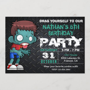 Zombie Invitations Faire Part Cartes Zazzle