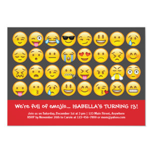 Invitations Faire Part Cartes Anniversaire Emoji Zazzle Fr