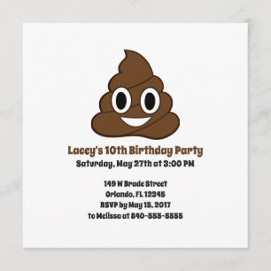 Invitation d'anniversaire d'Emoji