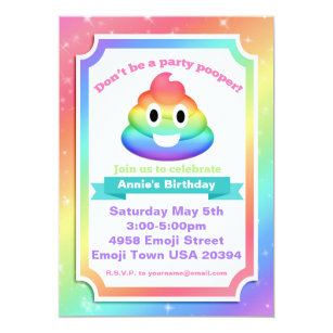 Invitations Faire Part Cartes Anniversaire Emoji Zazzle Fr