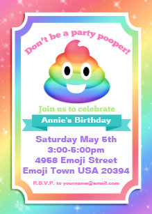 Invitations Faire Part Cartes Anniversaire Emoji Zazzle Fr