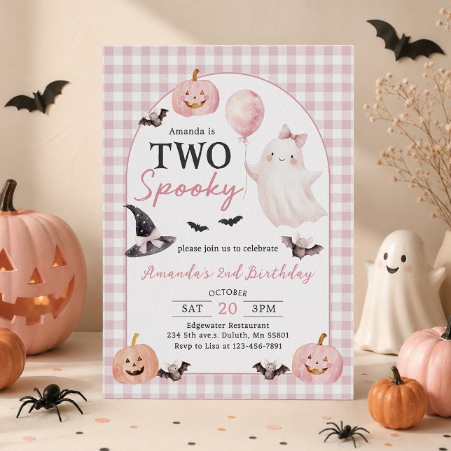 Invitation d'anniversaire des 2 ans de deux fantôm (Créateur téléchargé)