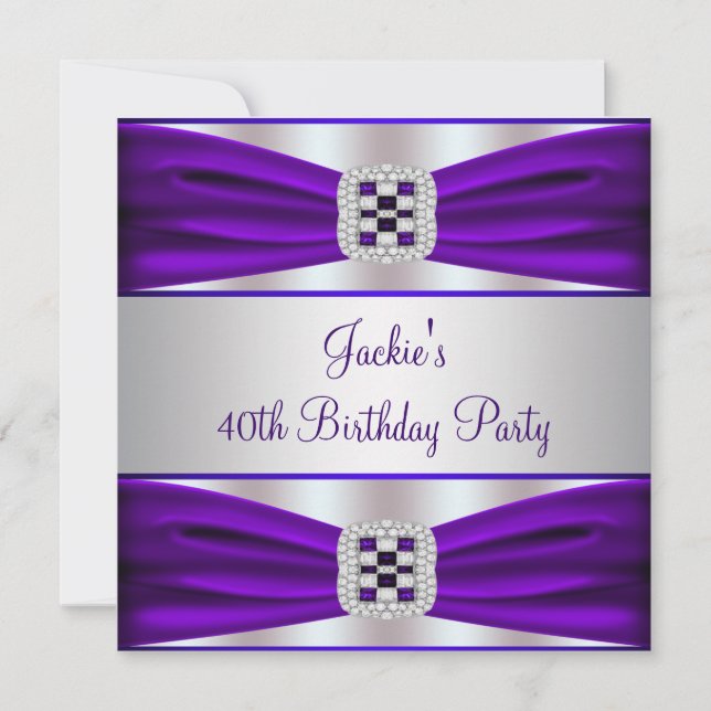 Invitation d'anniversaire des 40 ans de Purple Dia (Devant)