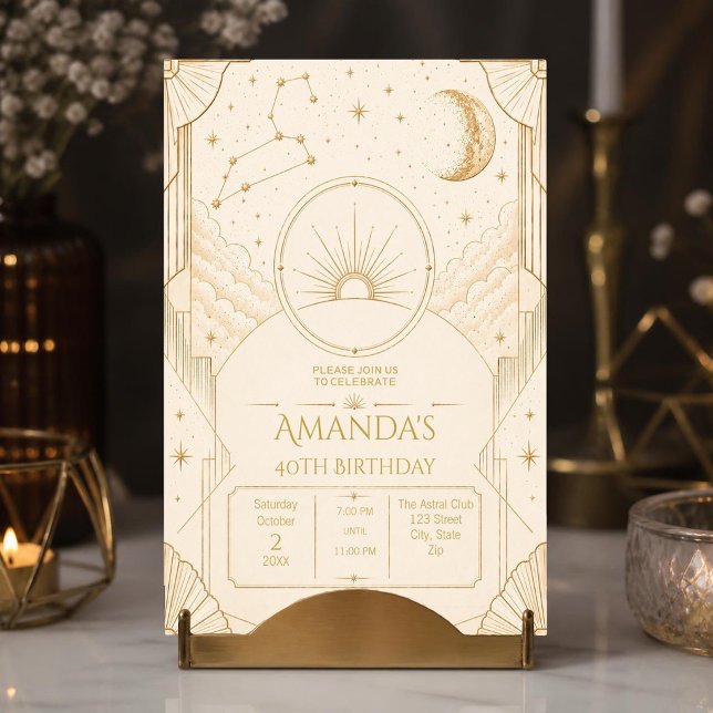 Invitation d'anniversaire des 40 ans du Lion | Éto (Créateur téléchargé)