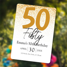 Invitation d'anniversaire des 50 ans de Maman en é