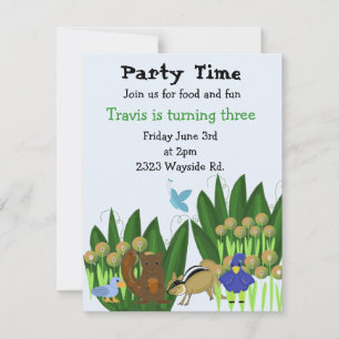 Invitation d'anniversaire des amis de la forêt