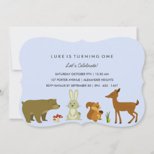 Invitation d'anniversaire des amis de la forêt ble