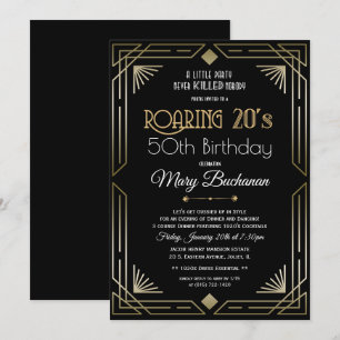 Invitation d'anniversaire des Années folles